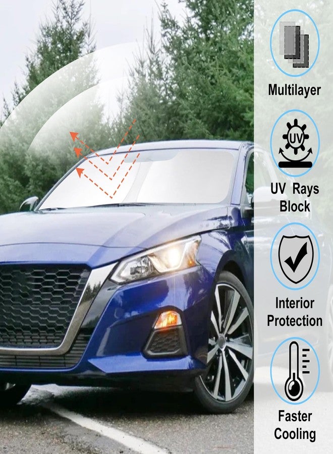LHFLIVE Windshield Sun Shade Fit for Nissan Altima 2019 2020 2021 2022 2023 2024 2025 Accessories Front Window Sunshade Protect Car from Sun Rays - Image 2